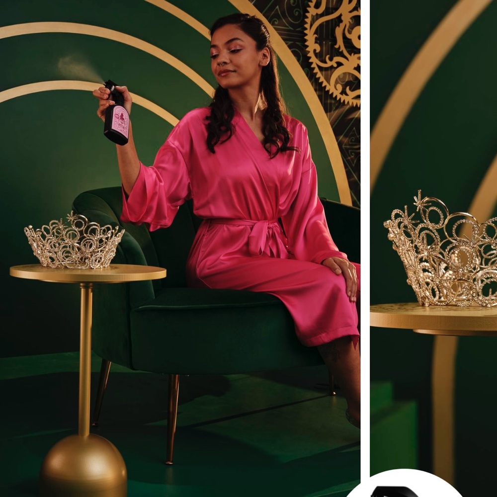 Lush Vibrant Pink Satin Robe